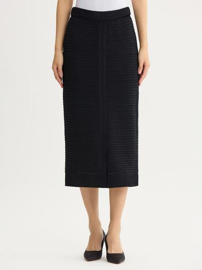 Misook Misook Straight Monochromatic Ottoman Knit Maxi Skirt