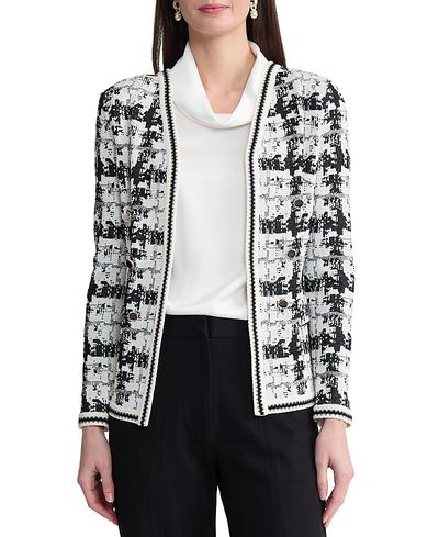 Misook Misook Tailored Faux Double Breasted Knit Jacket
