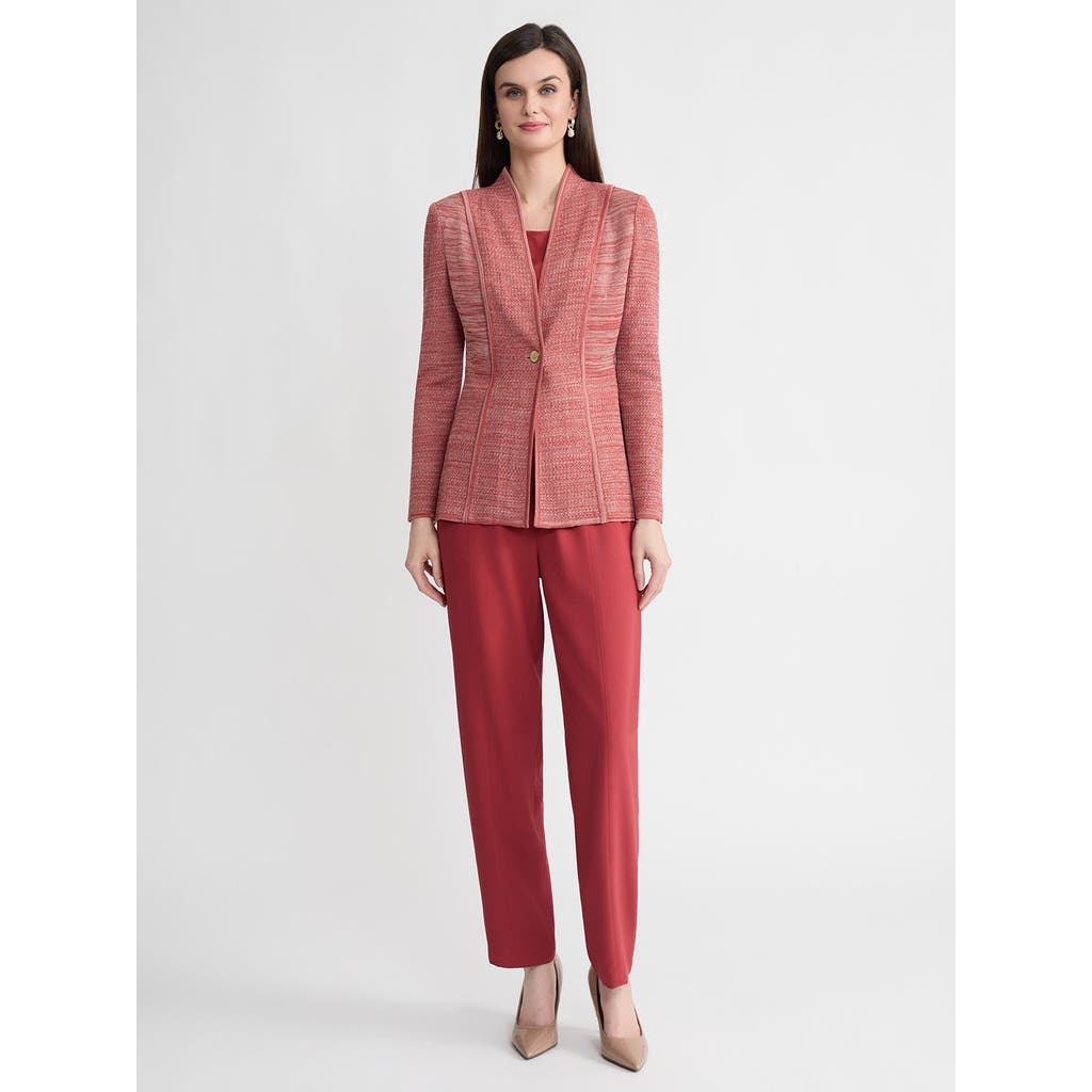 Misook Misook Tailored Melange Princess Seam Knit Jacket