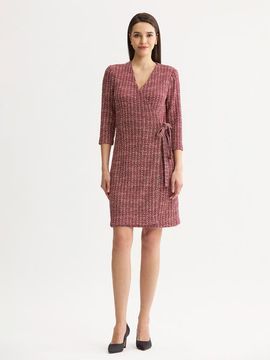 Misook Misook Tweed Jacquard Knit Wrap Dress