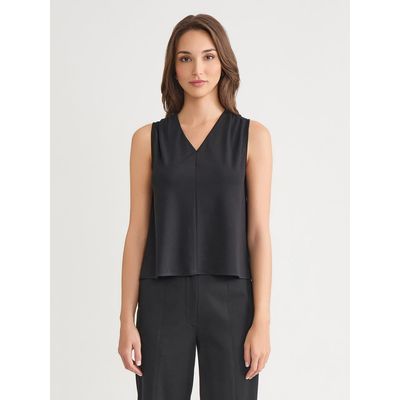 Misook Misook V Neck Pima Cotton Tank