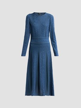 Misook Misook Women's Floral Pane Knit Maxi Dress