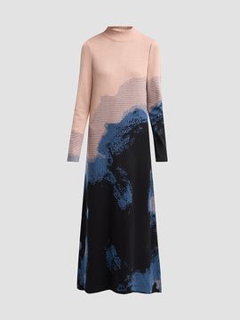 Misook Misook Women's Landscape A-Line Maxi Dress