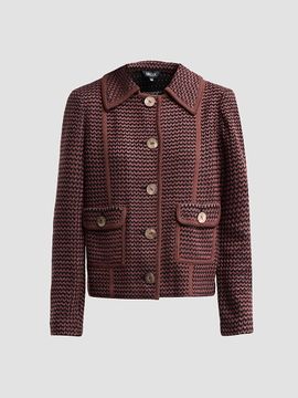Misook Misook Women's Zigzag Knit Relaxed Jacket