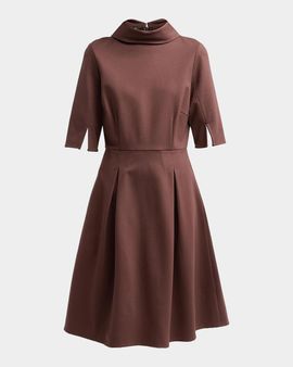 Misook Pleated Stretch Knee-Length Dress