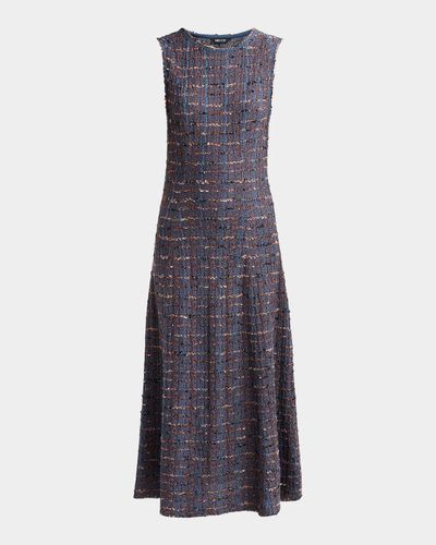 Misook Tweed A-Line Midi Dress