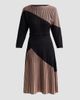 Misook Women's Colorblocked Knit Midi Dress - 6