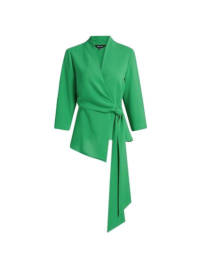 Misook Women's Crepe De Chine Wrap Blouse