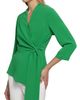 Misook Women's Crepe De Chine Wrap Blouse - 6