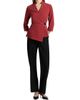 Misook Women's Crepe Side Buckle Wrap Blouse - 2