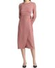 Misook Women's Faux Wrap Soft Knit Midi Dress - 2