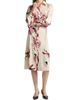 Misook Women's Floral Crepe De Chine Midi-Shirtdress - 2