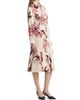 Misook Women's Floral Crepe De Chine Midi-Shirtdress - 4