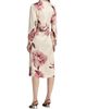 Misook Women's Floral Crepe De Chine Midi-Shirtdress - 5