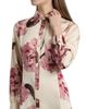 Misook Women's Floral Crepe De Chine Midi-Shirtdress - 6