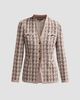Misook Women's Houndstooth Tailored Tweed Knit Jacket - 6