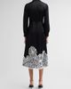 Misook Women's Lace-Appliqué Crepe De Chine Midi Dress - 3