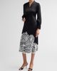 Misook Women's Lace-Appliqué Crepe De Chine Midi Dress - 4