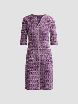 Misook Women's Metallic Tweed Knit Sheath Dress