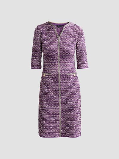 Misook Women's Metallic Tweed Knit Sheath Dress