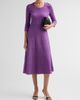 Misook Women's Multi-Stitch Soft Knit Midi Dress - 2