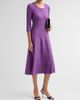 Misook Women's Multi-Stitch Soft Knit Midi Dress - 4