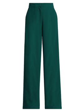 Misook Women's Naomi Crêpe de Chine Wide-Leg Pants