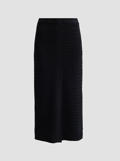 Misook Women's Ottoman Knit Midi Skirt