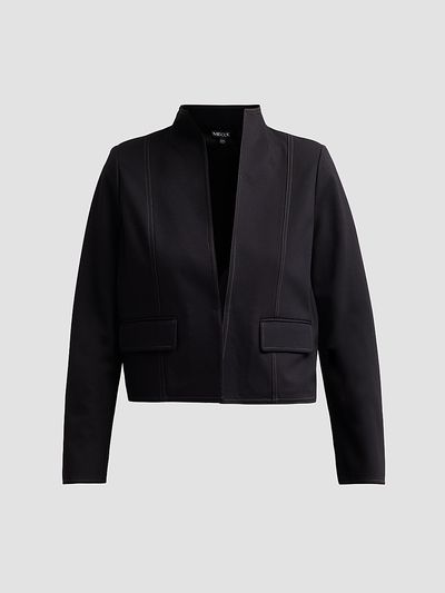Misook Women's Ponte Contrast Stitch Jacket