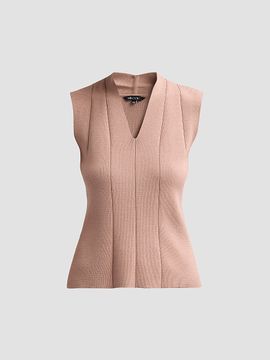 Misook Women's Princess Seam V-Neck Tank