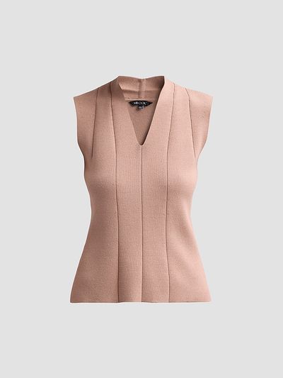 Misook Women's Princess Seam V-Neck Tank