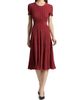 Misook Women's Rib-Knit Fit & Flare Midi-Dress - 2