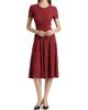 Misook Women's Rib-Knit Fit & Flare Midi-Dress - 3