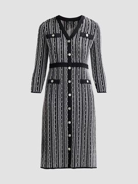 Misook Women's Vertical Stitch Knit Sheath Dress