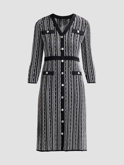 Misook Women's Vertical Stitch Knit Sheath Dress
