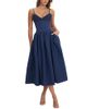 Miss Circle Miss Circle Ailani Taffeta Smocked Midi Dress - 1