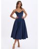 Miss Circle Miss Circle Ailani Taffeta Smocked Midi Dress - 2