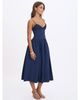 Miss Circle Miss Circle Ailani Taffeta Smocked Midi Dress - 4