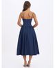 Miss Circle Miss Circle Ailani Taffeta Smocked Midi Dress - 5