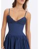 Miss Circle Miss Circle Ailani Taffeta Smocked Midi Dress - 6