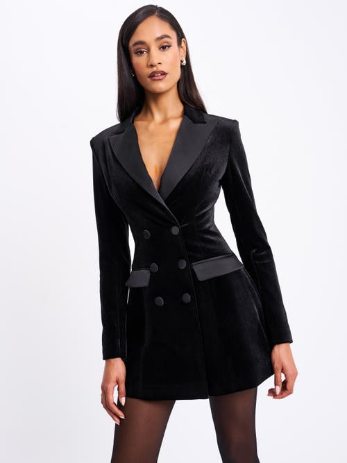 Miss Circle Miss Circle Calista Black Velvet Blazer Mini Dress 