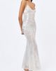 Miss Circle Miss Circle Cameron Sequin Scoop Neck Mermaid Maxi Dress in White, Women's at Urban Outfitters - 4