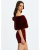 Miss Circle Miss Circle Darla Faux Fur Off-Shoulder Cropped Top - 5