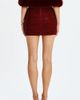 Miss Circle Miss Circle Darleen Rhinestone Mesh Low Waist Skirt in Burgundy, Women's at Urban Outfitters - 5
