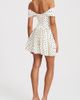 Miss Circle Miss Circle Edeline Polka Dot Off-The-Shoulder Pleated Mini Dress in White, Women's at Urban Outfitters - 5
