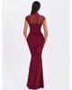 Miss Circle Miss Circle Fabienne Mesh Cap Sleeve Mermaid Gown - 4