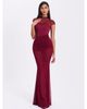 Miss Circle Miss Circle Fabienne Mesh Cap Sleeve Mermaid Gown - 6