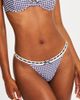 Miss Circle Miss Circle Genevia Gingham Lace Decoration Bikini Bottom in Blue, Women's at Urban Outfitters - 2