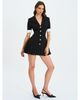 Miss Circle Miss Circle Ilitha Woven Crepe Pleated Mini Blazer Dress - 2