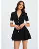 Miss Circle Miss Circle Ilitha Woven Crepe Pleated Mini Blazer Dress - 6